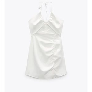 ZARA White Cut Out Mini Dress